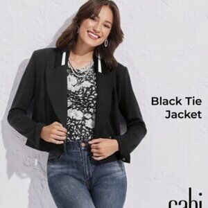 CAbi Black Tie Jacket | Size 8